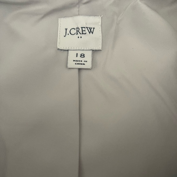 J CREW Gray Coat with Faux Fur Trim - Picture 6 of 6